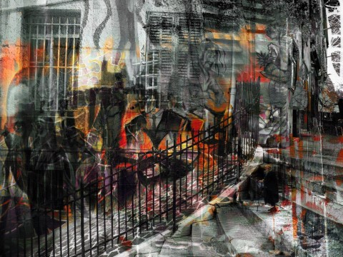 Les flammes en marche